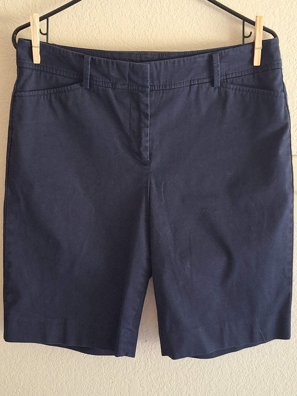 Boys Sz6 Talbots Navy Cotton Bermuda Shorts